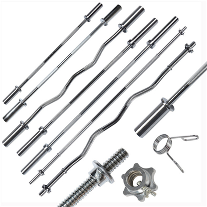 Steel barbell bar